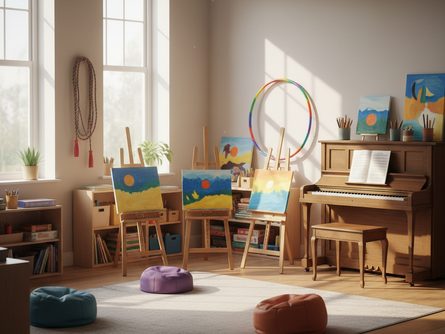 방과후학교 수업에 집중하고 있는 초등학생들